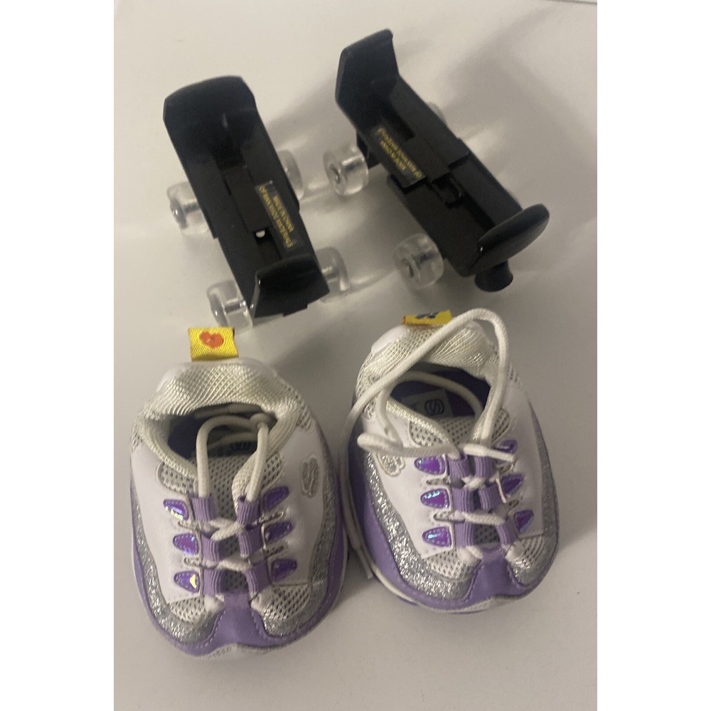 Build-a-bear Bear Boutique Collectible Purple Sketchers Sneakers sparkly Skates